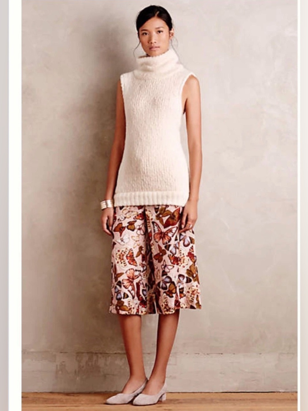 Anthropologie Eleveness Mariposa Silk Culottes